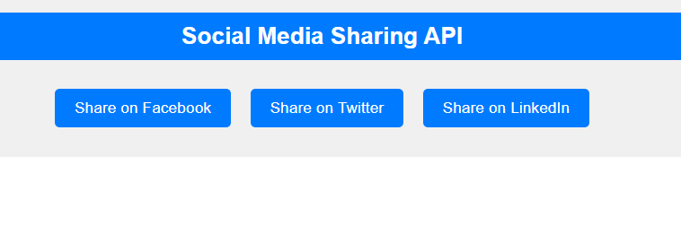 Social Media Sharing APIs screenshot